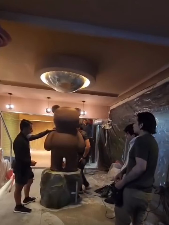 Montaje del oso en sitio